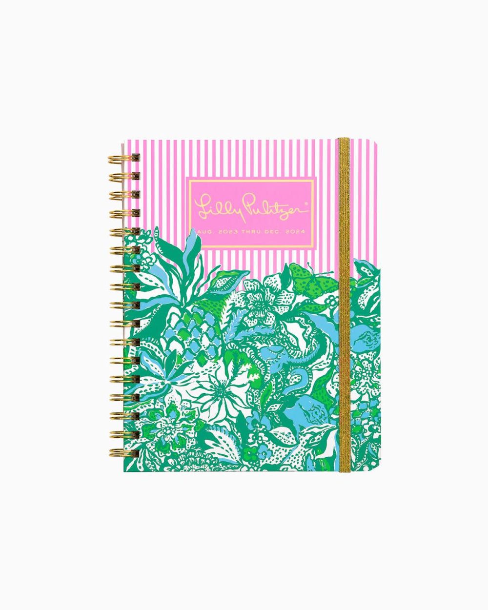 Lilly Pulitzer 2023-2024 17 Month Agenda Gold Metallic Safari Sangria | Women Agendas & Planners