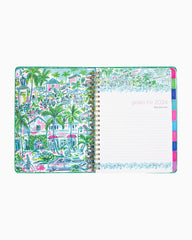 Lilly Pulitzer 2023-2024 17 Month Jumbo Agenda Botanical Green In A Flutter | Women Agendas & Planners