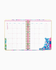 Lilly Pulitzer 2023-2024 17 Month Large Agenda Oyster Bay Navy Always Be Blooming | Women Agendas & Planners