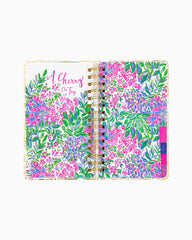 Lilly Pulitzer 2023-2024 17 Month Medium Agenda Gold Metallic Safari Sangria | Women Agendas & Planners