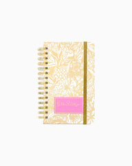 Lilly Pulitzer 2023-2024 17 Month Medium Agenda Gold Metallic Safari Sangria | Women Agendas & Planners