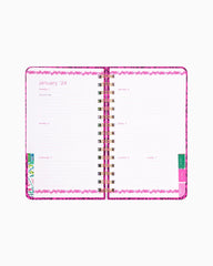 Lilly Pulitzer 2024 Medium Monthly Planner - 12 Month Cerise Pink Pattern Play | Women Agendas & Planners