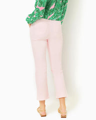 Lilly Pulitzer 27" Annet High Rise Crop Flare Pant Misty Pink | Women Bottoms
