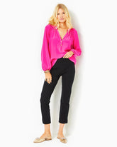 Lilly Pulitzer 27" Merrin High-Rise Bi-Stretch Pant Noir | Women Bottoms