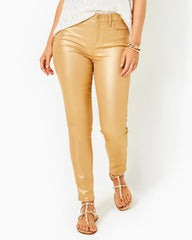 Lilly Pulitzer 29" Eagan High Rise Skinny Jean Gold Metallic | Women Bottoms