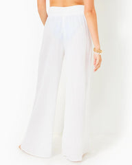 Lilly Pulitzer 30" Enzo Cotton Cover-Up Pant Resort White | Women Cover-Ups