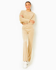 Lilly Pulitzer 33" Natine High Rise Velour Pant Sand Bar | Women Bottoms