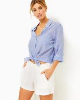 Lilly Pulitzer 4" Lilo Linen Short Resort White | Women Bottoms