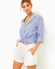 Lilly Pulitzer 4" Lilo Linen Short Resort White | Women Bottoms