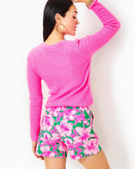 Lilly Pulitzer 5" Gretchen High Rise Short Kelly Green Hibis Kiss | Women Bottoms