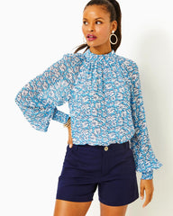 Lilly Pulitzer 5" Gretchen High Rise Short True Navy | Women Bottoms