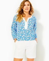 Lilly Pulitzer 7" Shara Mid-Rise Stretch Short Resort White | Women Bottoms