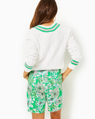 Lilly Pulitzer 9" Natia Knit Short Spearmint Blossom Views | Women Bottoms