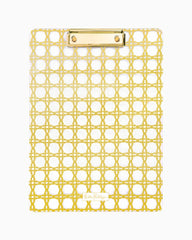 Lilly Pulitzer Acrylic Clipboard Gold Metallic Caning | Women Office Supplies & Stationery