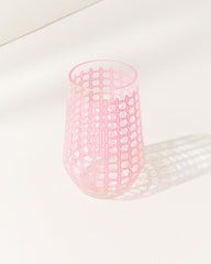 Lilly Pulitzer Acrylic Wine Glass Set Conch Shell Pink Caning | Women Tabletop