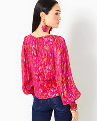 Lilly Pulitzer Alfreda Long Sleeve Top Amaryllis Red Secret Hideaway | Women Tops