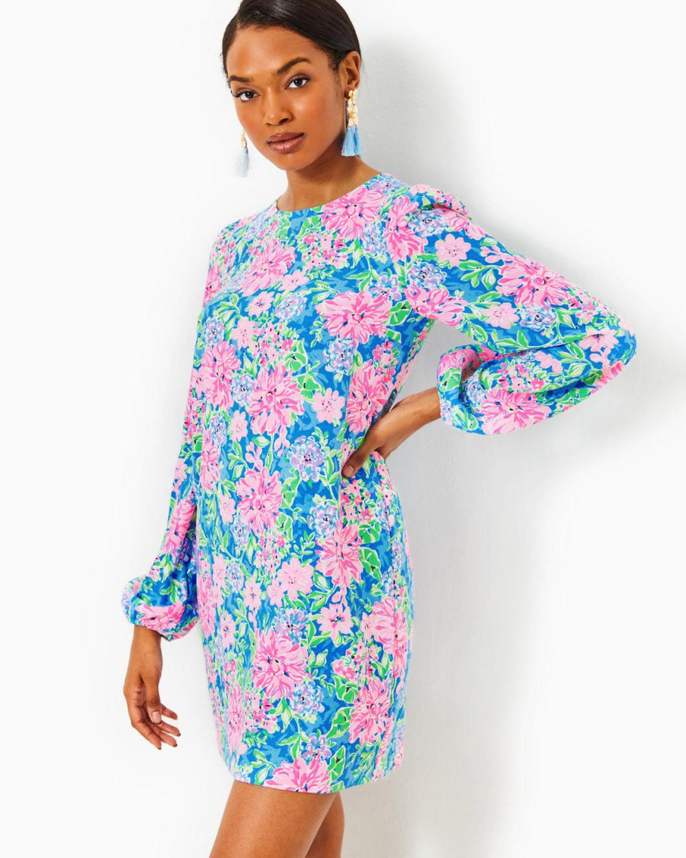 Lilly Pulitzer Alyna Long Sleeve Dress Multi Spring In Your Step | Women Straight Dresses