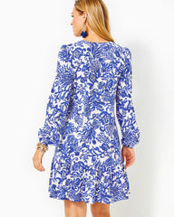 Lilly Pulitzer Alyssa A-Line Cotton Dress Deeper Coconut Ride With Me | Women A-Line/Easy Dresses