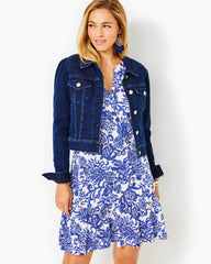 Lilly Pulitzer Alyssa A-Line Cotton Dress Deeper Coconut Ride With Me | Women A-Line/Easy Dresses