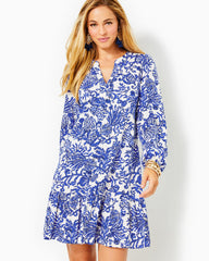 Lilly Pulitzer Alyssa A-Line Cotton Dress Deeper Coconut Ride With Me | Women A-Line/Easy Dresses
