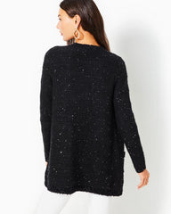 Lilly Pulitzer Amal Cardigan Black Metallic | Women Tops