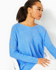Lilly Pulitzer Arna Pullover Sweater Heathered Abaco Blue | Women Tops