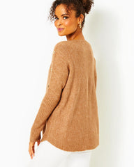 Lilly Pulitzer Arna Pullover Sweater Heathered Rattan | Women Tops