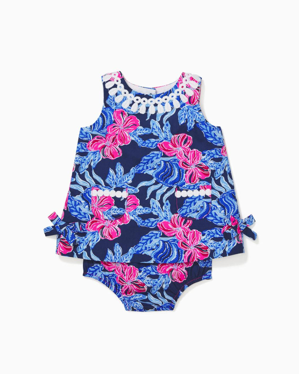 Lilly Pulitzer Baby Lilly Infant Shift Dress Low Tide Navy Its Ofishell | Girl Dresses & Rompers