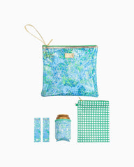 Lilly Pulitzer Beach Day Pouch Hydra Blue Dandy Lions | Women Bags