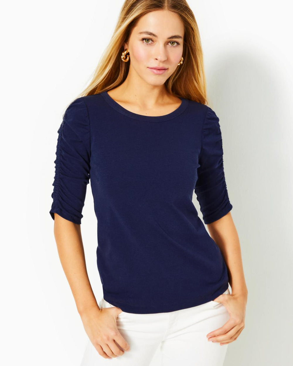 Lilly Pulitzer Belden Top Low Tide Navy | Women Tops
