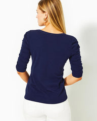 Lilly Pulitzer Belden Top Low Tide Navy | Women Tops