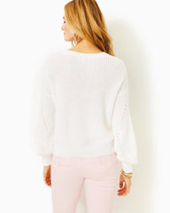 Lilly Pulitzer Bristow Cotton Sweater Resort White | Women Tops