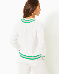 Lilly Pulitzer Brockton Cotton Sweater Resort White | Women Tops