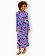 Lilly Pulitzer Bryson Maxi Dress Low Tide Navy Its Ofishell | Women Fitted Dresses