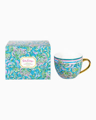 Lilly Pulitzer Ceramic Mug Cumulus Blue Chick Magnet | Women Home Decor