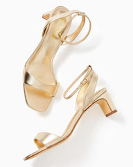 Lilly Pulitzer Cherie Sandal Gold Metallic | Women Shoes