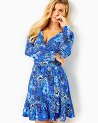 Lilly Pulitzer Codylee Long Sleeve Romper Alba Blue Cruisin Together | Women Rompers & Jumpsuits