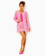 Lilly Pulitzer Dashielle Tweed Jacket Pink Palms Fantasy Tweed | Women Tops