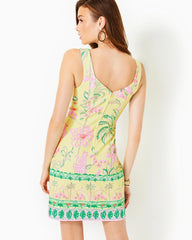 Lilly Pulitzer Del Rey Stretch Shift Dress Finch Yellow Tropical Oasis Engineered Knit Dress | Women Shift Dresses