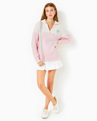 Lilly Pulitzer Dorset Collared Sweater Pastel Confetti Pink On The Court Colorblock | Women Tops