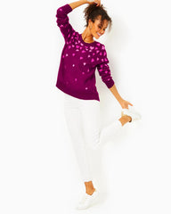 Lilly Pulitzer Elizabelle Sweater Mulberry Ombre Heart Jacquard | Women Tops