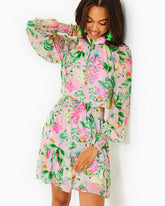 Lilly Pulitzer Ellielynn Long Sleeve Dress Multi Via Amore Spritzer | Women A-Line/Easy Dresses