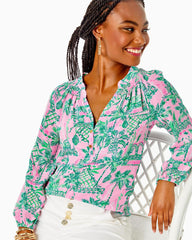 Lilly Pulitzer Elsa Silk Top Mandevilla Baby Always Worth It | Women Tops
