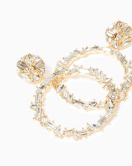 Lilly Pulitzer Enchanted Escape Doorknocker Earrings Gold Metallic | Women Jewelry