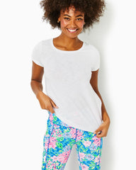 Lilly Pulitzer Etta Scoopneck Top Resort White | Women Tops