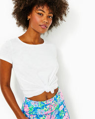 Lilly Pulitzer Etta Scoopneck Top Resort White | Women Tops