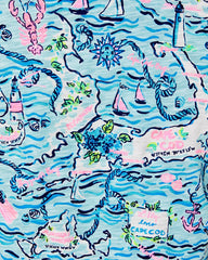 Lilly Pulitzer Etta V-Neck Top Bali Blue Lilly Loves Cape Cod | Women Tops