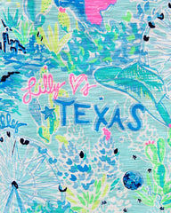 Lilly Pulitzer Etta V-Neck Top Bayside Blue Lilly Loves Texas | Women Tops