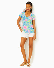 Lilly Pulitzer Etta V-Neck Top Multi Lilly Loves Dc | Women Tops