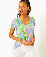 Lilly Pulitzer Etta V-Neck Top Multi Lilly Loves Hawaii | Women Tops